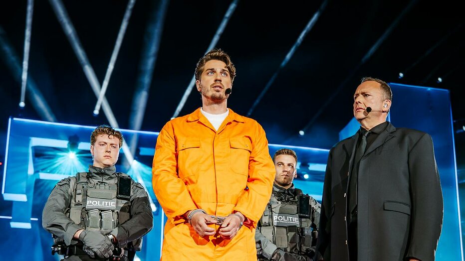 Dorian Bindels en Richard Groenendijk tijdens The Passion 2025