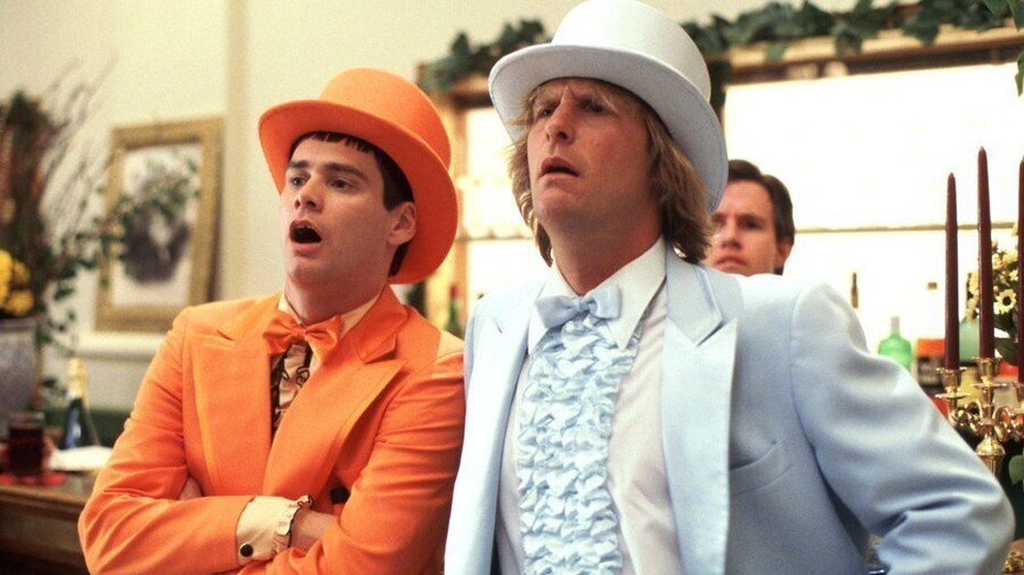 Jim Carrey en Jeff Daniels in Dumb & Dumber