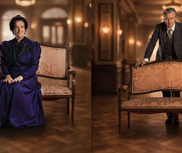 Daan Schuurmans als ambitieuze koopman en Malou Gorter als barones in Grand Hotel aan Zee