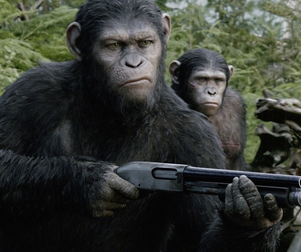 De apen vs. de mensen in Dawn of the Planet of the Apes