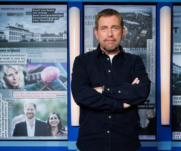 Harm Edens ontvangt onder anderen Niels van der Laan en Jeroen Woe in Dit Was het Nieuws