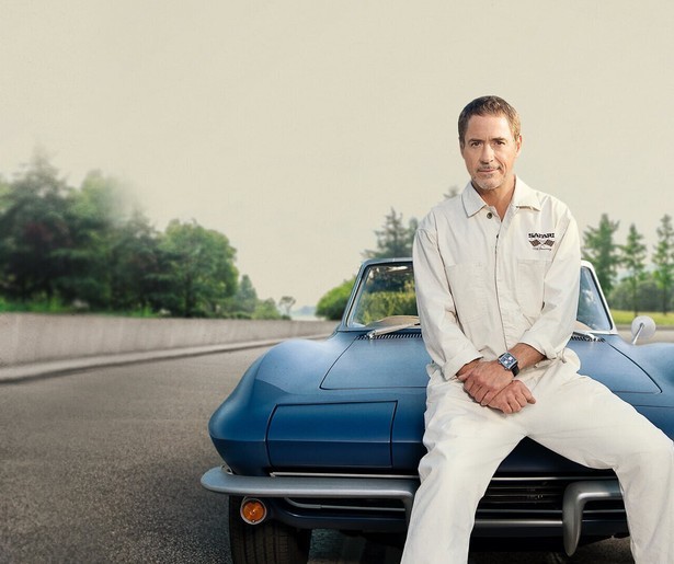 Acteur Robert Downey Jr. te zien in zijn eigen show Downey's Dream Cars