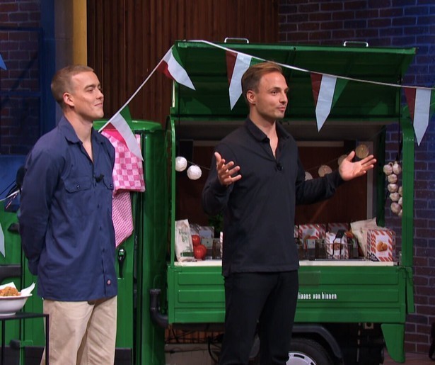 Daan en Merijn pleiten voor de risottobal in slotaflevering Dragon's Den