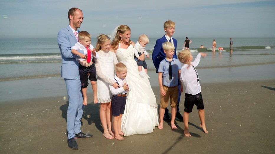 Familie Blom in het vorige seizoen van Een Huis Vol. 