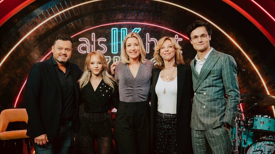 Frans Duijts, Emma Kok, Carrie ten Napel, Claudia de Breij en Dennis van Aarssen