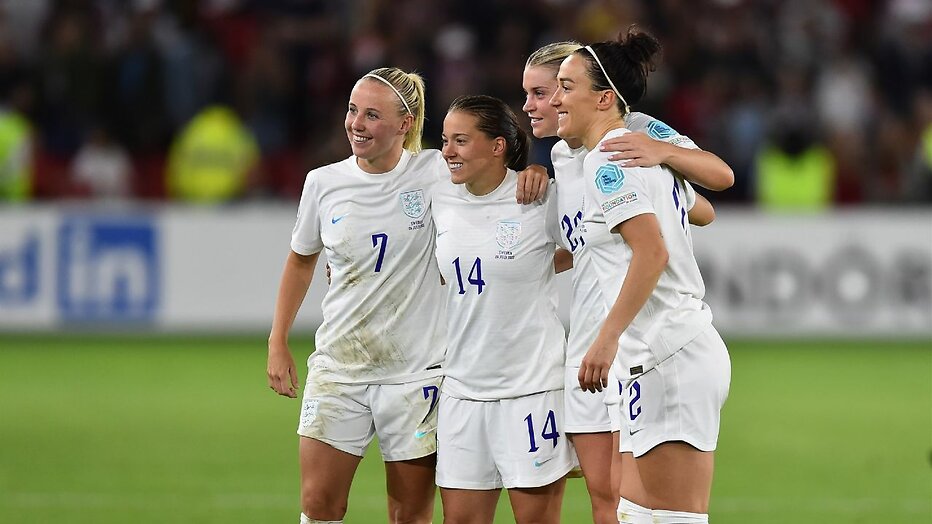 Beth Mead, Fran Kirby, Alessia Russo and Lucy Bronze