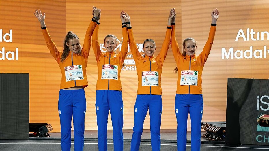 Nederland op de 4x 400 meter Nederland op de 4x 400 meter