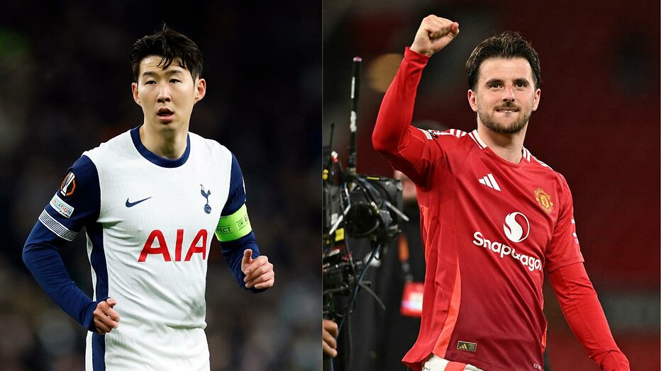 Son Heung-min (Tottenham) en Mason Mount (Manchester)