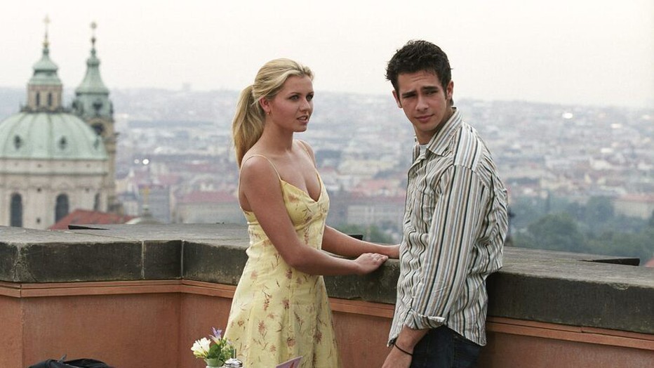 Scott Mechlowicz en Jessica Boehrs in EuroTrip Scott Mechlowicz en Jessica Boehrs in EuroTrip