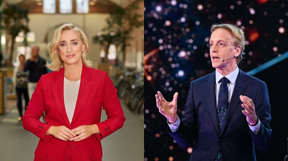 Eva Jinek en Robbert Dijkgraaf
