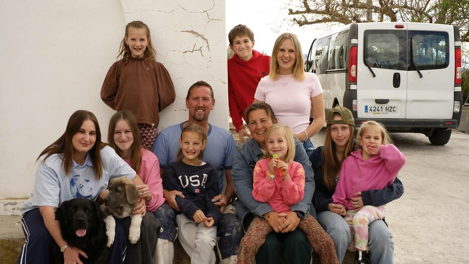 De familie Jelies in Spanje.