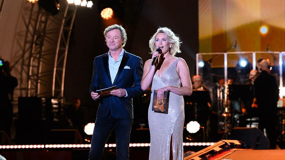 Frits Sissing en Marlijn Weerdenburg tijdens het Musical Awards Gala 2023 Frits Sissing en Marlijn Weerdenburg tijdens het Musical Awards Gala 2023