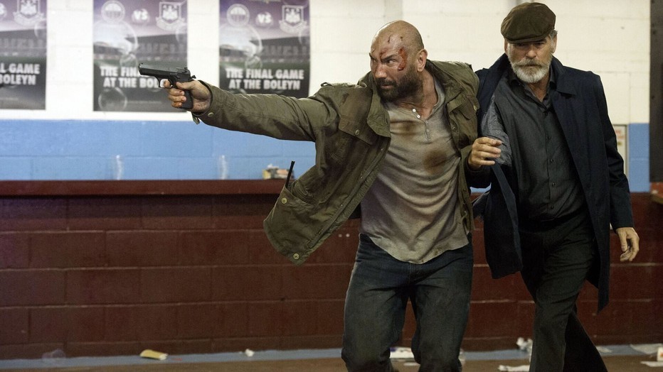 Dave Bautista met Pierce Brosnan in Final Score