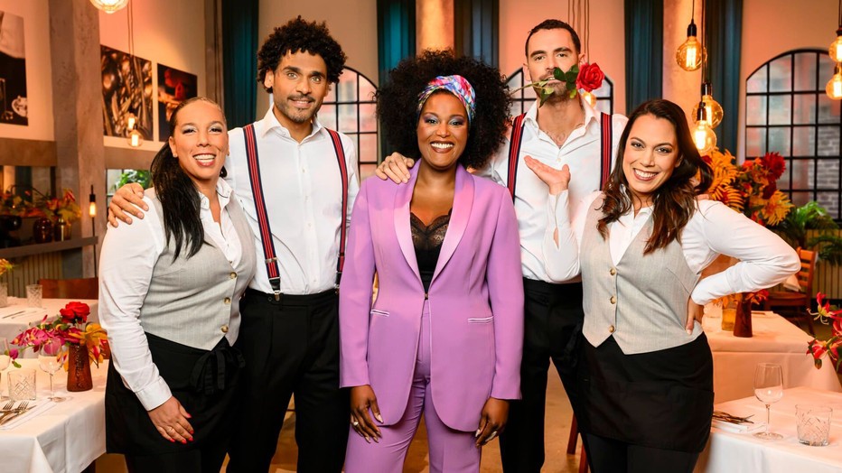 Jeremy Zijlstra en Denice Dest met team First Dates