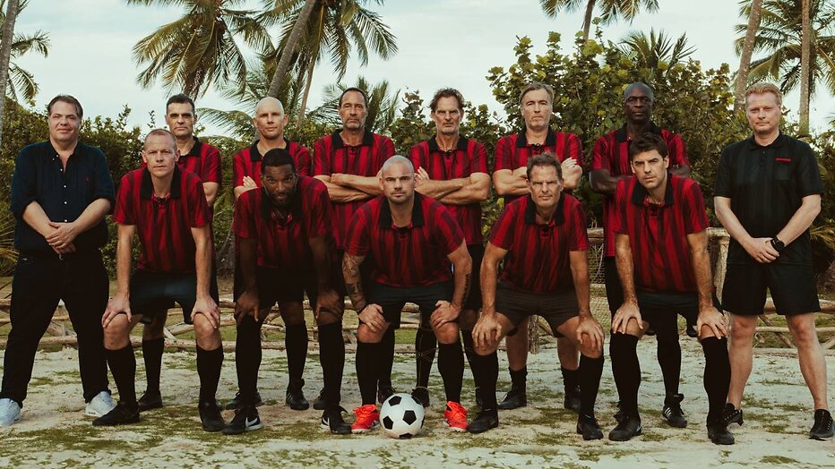 De teamfoto van Football Island. 