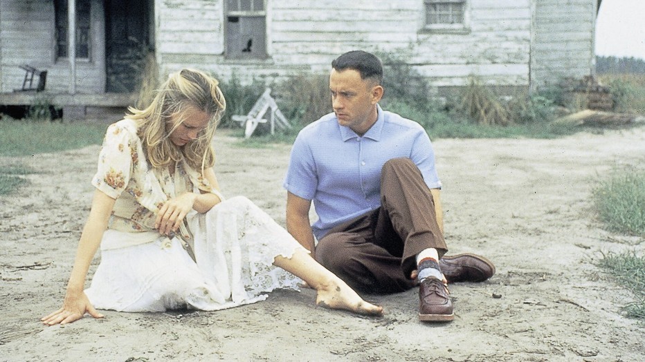 Robin Wright als Jenny Curran en Tom Hanks als Forrest Gump Robin Wright als Jenny Curran en Tom Hanks als Forrest Gump