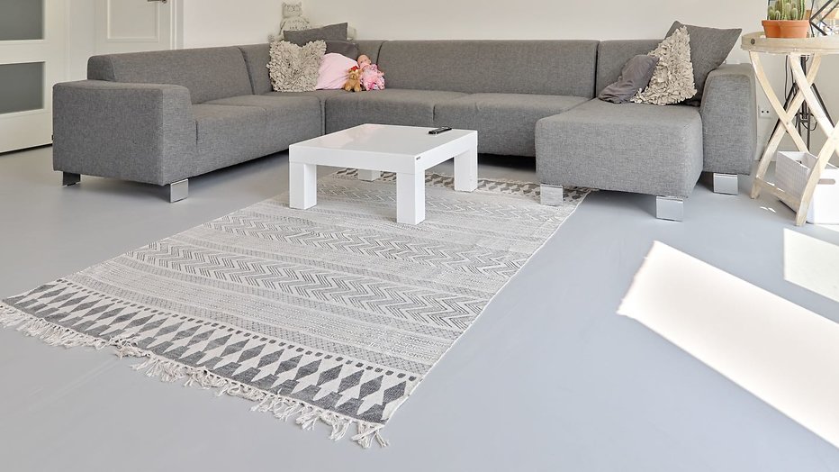 Bankstel en gietvloer