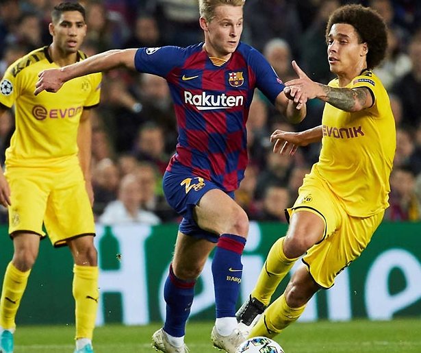 Frenkie met FC Barcelona naar Napels