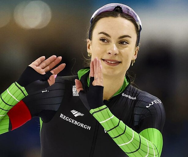 Femke Kok verdedigt haar nationale titel op de 500 meter tijdens het NK Schaatsen