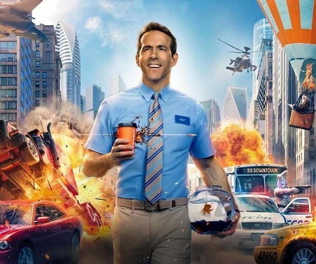 In Free Guy doet Ryan Reynolds precies wat hij wil, online én offline