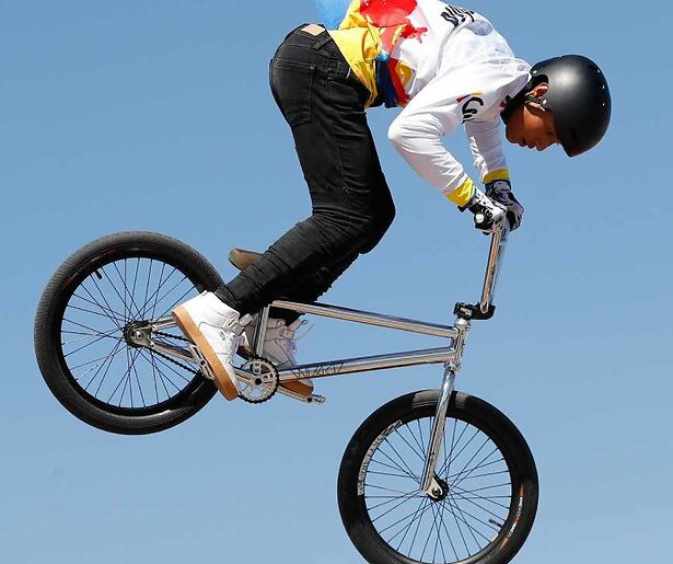 De finale van het onderdeel flatland staat op het programma tijdens het WK freestyle BMX