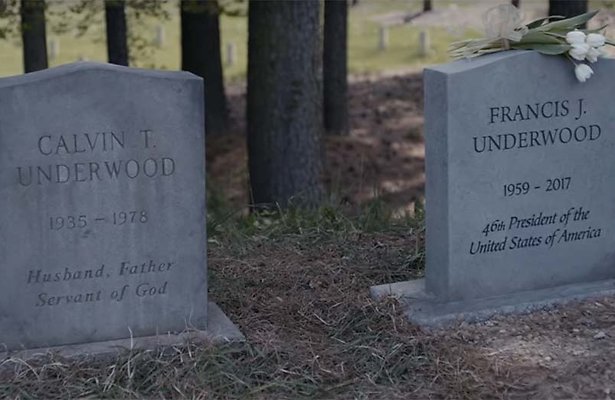 House of Cards begraaft Frank Underwood 