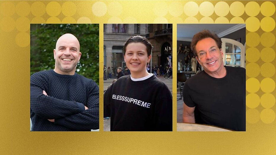 Andy van der Meijde, Benjamin Buit en Gerard Joling 
