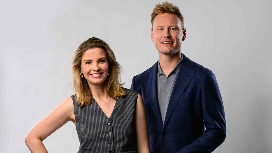 Welmoed Sijtsma en Sam Hagens bij Goedenavond Nederland