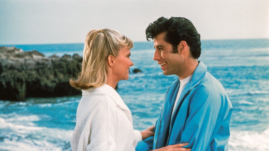 Olivia Newton-John en John Travolta in Grease