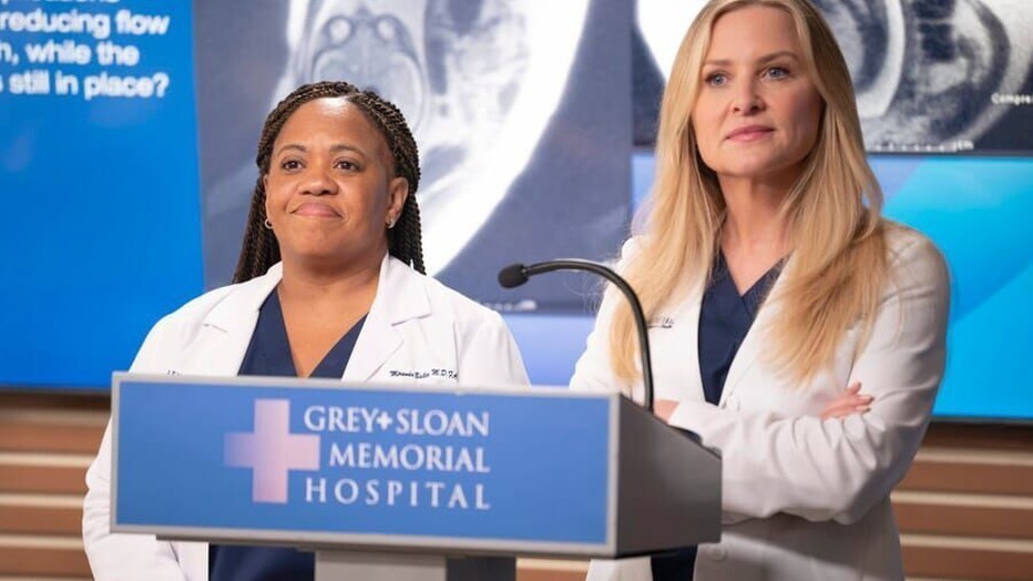 Chandra Wilson & Jessica Capshaw in Grey's Anatomy Chandra Wilson & Jessica Capshaw in Grey's Anatomy