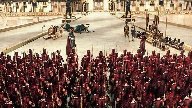 Groot gevecht tussen verschillende goden