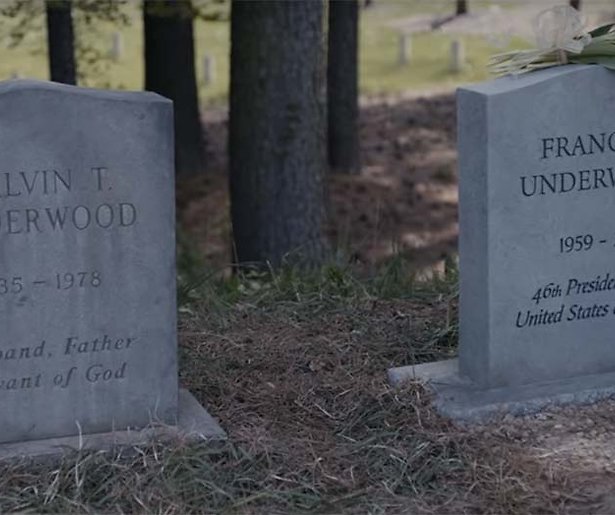 House of Cards begraaft Frank Underwood 