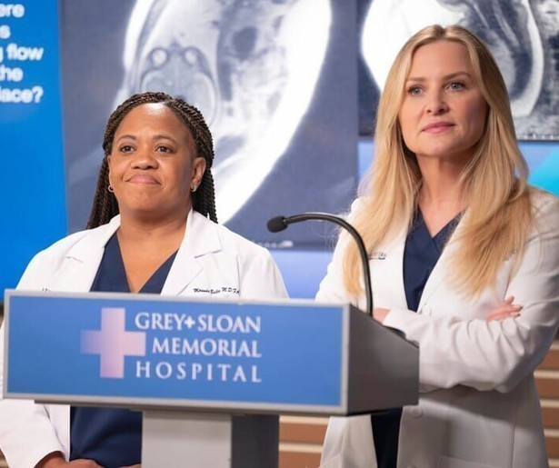 Robbins en Bailey discussiëren over een medische primeur in Grey's Anatomy
