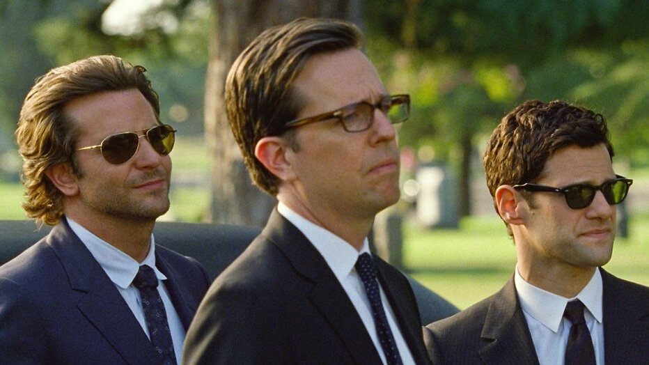 Bradley Cooper, Ed Helms en Justin Bartha in The Hangover Part III Bradley Cooper, Ed Helms en Justin Bartha in The Hangover Part III