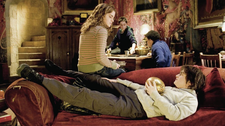 Daniel Radcliffe en Emma Watson in Harry Potter and the Goblet of Fire Daniel Radcliffe en Emma Watson in Harry Potter and the Goblet of Fire