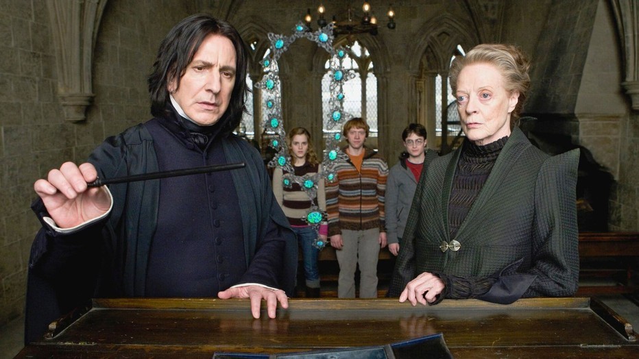 Alan Rickman, Maggie Smith en overige castleden Harry Potter and the Half-Blood Prince
