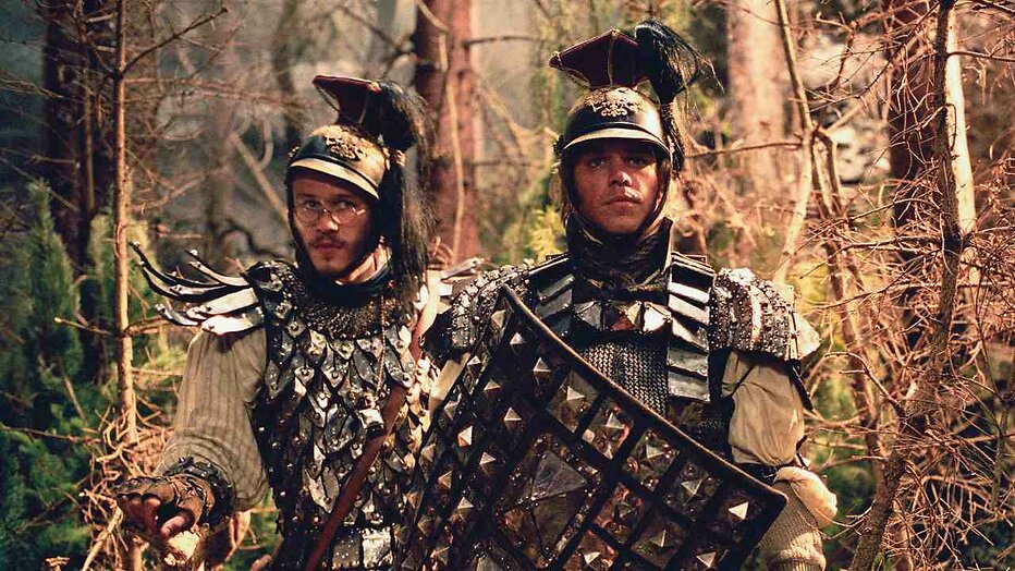 Heath Ledger en Matt Damon in The Brothers Grimm Heath Ledger en Matt Damon in The Brothers Grimm