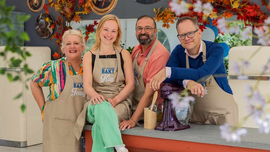 Jenny, Kim, Yannis en Rik voor Heel Holland Bakt Elke Dag
