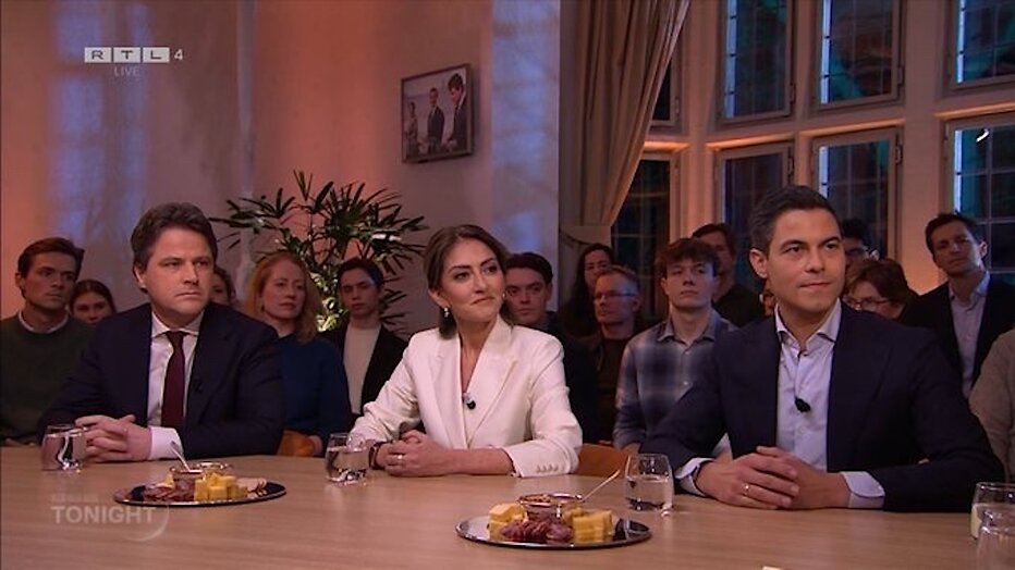 RTL Tonight met Bontenbal, Yesilgöz en Jetten