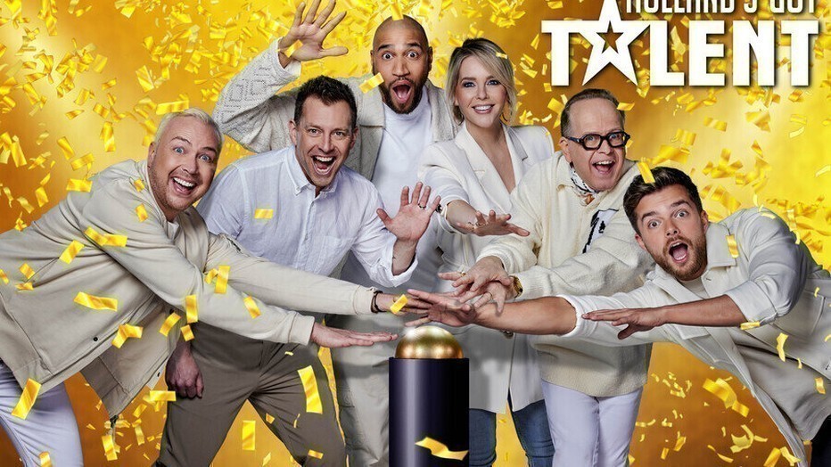 Jamai, Dan, Edson, Chantal, Marc Marie en Buddy in Holland's Got Talent Jamai, Dan, Edson, Chantal, Marc Marie en Buddy in Holland's Got Talent