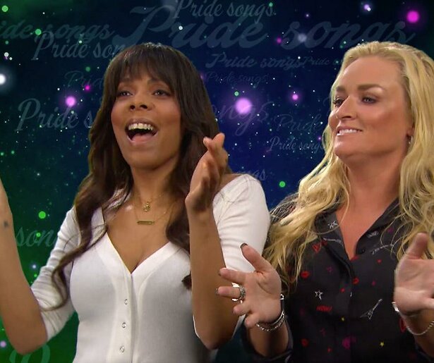 Maurice Wijnen, Samantha Steenwijk en Giel Beelen praten over pride songs in Het Beste van...