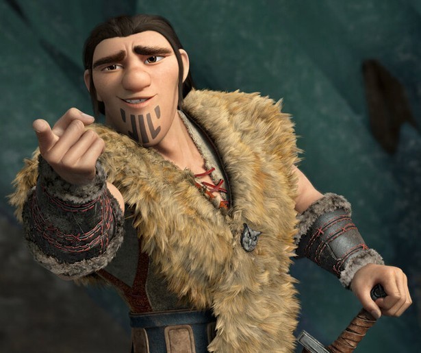 Hiccup en Toothless vliegen door