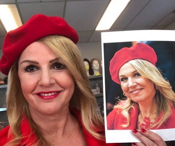 Irene Moors transformeert in Máxima voor TV Kantine