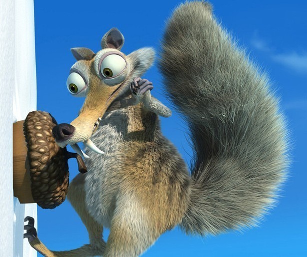 Eekhoorn Scrat veroorzaakt een enorme aardverschuiving in Ice Age: Continental Drift