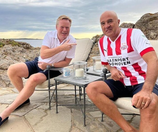 Beau van Erven Dorens treft Ronald Koeman en John van den Heuvel in Isola di Beau