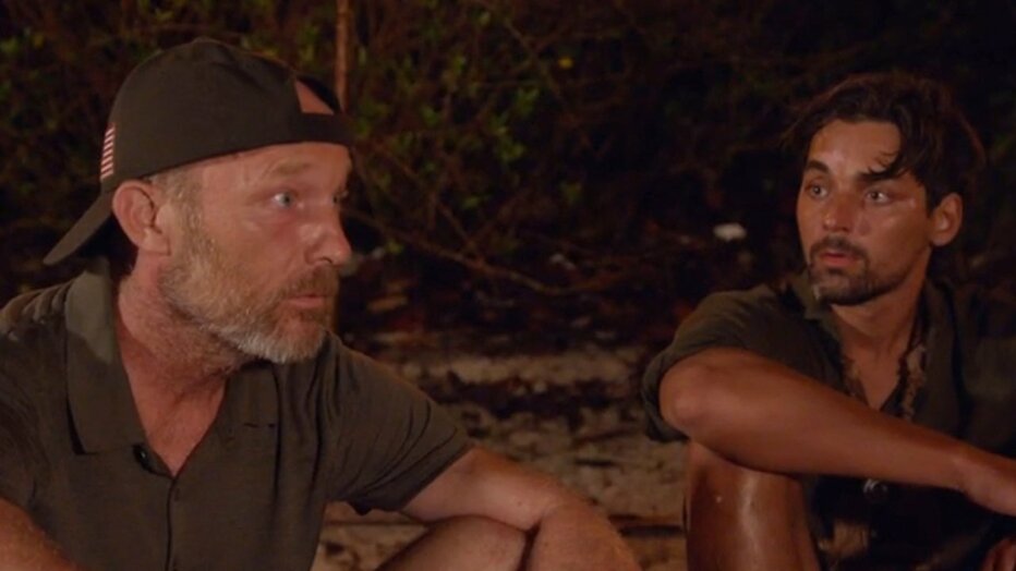 Jochen Otten en Mark Baanders in Expeditie Robinson Jochen Otten en Mark Baanders in Expeditie Robinson