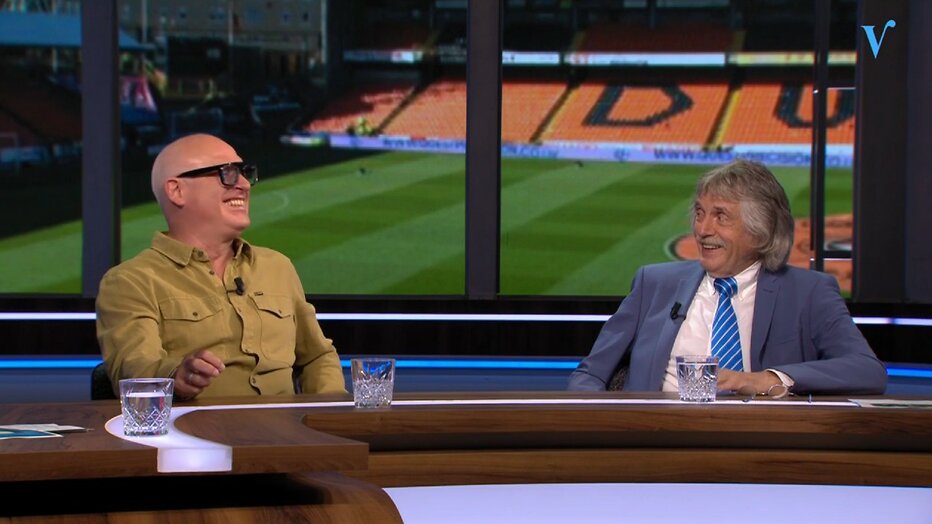 Rene van der Gijp en Johan Derksen Rene van der Gijp en Johan Derksen