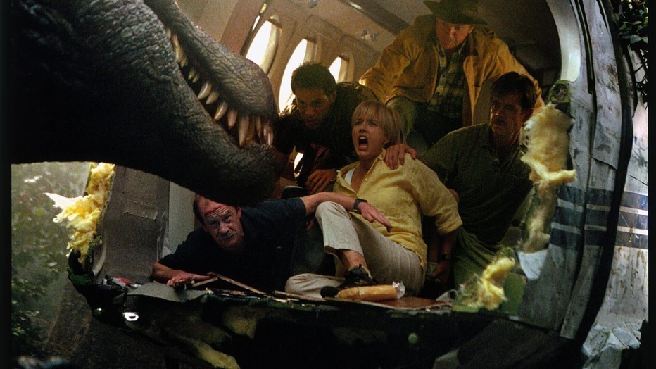 Michael Jeter, Téa Leoni, Alessandro Nivola, William H. Macy en Sam Neill Michael Jeter, Téa Leoni, Alessandro Nivola, William H. Macy en Sam Neill