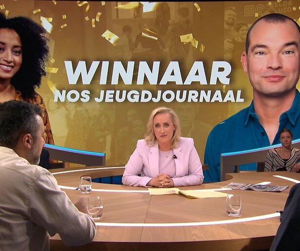 Eva Jinek verrast NOS Jeugdjournaal-presentatoren met Ere Zilveren Nipkowschijf 2026