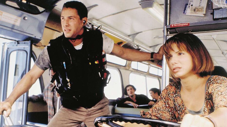 Keanu Reeves en Sandra Bullock in Speed